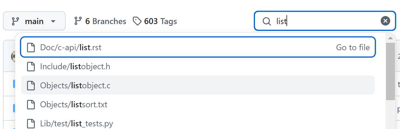 github file search